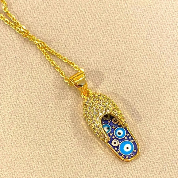 🧿Necklace with lucky charm evil eye pendant🧿 - Picture 3 of 5
